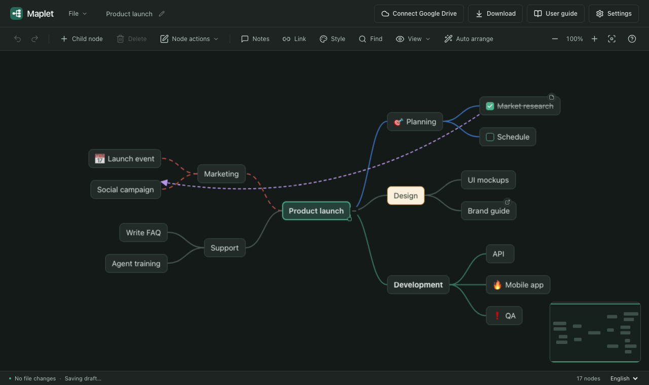 The editor in the dark theme